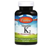 Carlson Labs Vitamin K2 MK-4 5mg Capsules Bone & Heart Health Support 180 Count