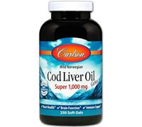 Carlson Labs Wild Norwegian Cod Liver Oil Gems 1000mg 250 Softgels