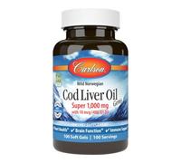 Carlson Labs Wild Norwegian Cod Liver Oil Gems 1000mg Softgels 100 Softgels