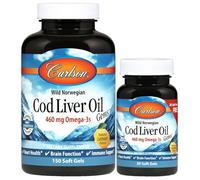 Carlson Labs Wild Omega & Cod Liver Oil Gems | Pure Wild-Caught Omega3 for Heart