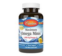 Carlson Maximum Omega Minis, Mini Soft Gels, 1,000 mg Omega-3s, 60 + 20 Soft Gels