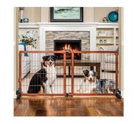 Carlson Pet Products Design Studio Freestanding Wood Pet Gate, Extra Tall/Extra Wide