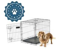 Carlson Secure and Compact Single Door Metal Dog Crate, Small,Black