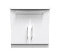 Carlton 1 Drawer 2 Door Sideboard (Ready Assembled) Ready Assembled 2 U White Medium