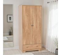 Carlton 2 Door 1 Drawer Wardrobe Seconique Brown One Size