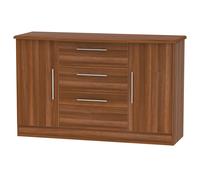 Carlton 2 Door 3 Drawer Sideboard (Ready Assembled) Ready Assembled 2 U Walnut One Size