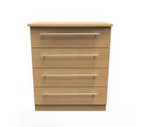 Carlton 4 Drawer Chest (Ready Assembled) Ready Assembled 2 U Natural Medium