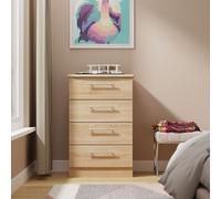 Carlton 4 Drawer Midi Chest (Ready Assembled) Ready Assembled 2 U Light Oak Medium