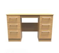 Carlton Double Pedestal Desk (Ready Assembled) Ready Assembled 2 U Natural Large