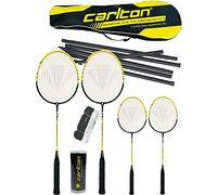 Carlton Nanoblade Tour Family Badminton Set, inc 2 Adult, 2 Junior Rackets, Net, Posts, Carry Bag & 3 Shuttles