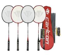 Carlton Nanomax Pro Ti Badminton Set, 4 Player Set with Rackets, Carry Cover, Shuttles, Net & Posts for instant play.