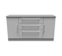 Carlton Wide 2 Door 3 Drawer Unit (Ready Assembled) Ready Assembled 2 U Grey One Size