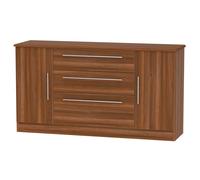 Carlton Wide 2 Door 3 Drawer Unit (Ready Assembled) Ready Assembled 2 U Walnut One Size