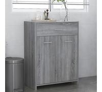 carlton wooden bathroom cabinet with 2 doors in grey sonoma oak