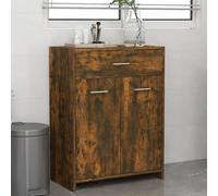 carlton wooden bathroom cabinet with 2 doors in smoked oak