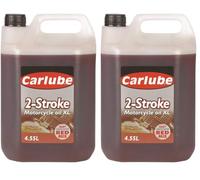 Carlube 2-Stroke Mineral Engine Oil Motorcycle Oil 4.55 Litres (Pack of 2)