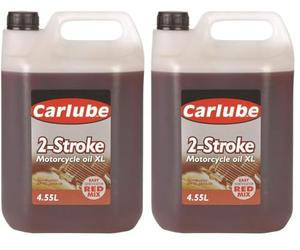 Carlube 2-Stroke Mineral Engine Oil Motorcycle Oil 4.55 Litres (Pack of 2)