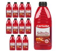 Carlube 2 Stroke Motor Cycle Bike Engine Oil Treatment 1 Litre Ltr Xst011 x12
