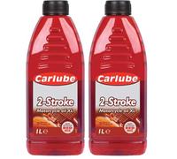 Carlube 2-Stroke Semi-Synthetic Motorcycle Engine Oil 1 Litre (Pack of 2)