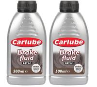 Carlube BFG050 Brake Fluid DOT 5.1 500ml (Pack of 2)