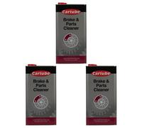 Carlube Brake Clutch & Parts Rapid Solvent Cleaner Degreaser Non 5L X3