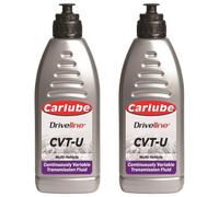 Carlube Cvt-U Continuosly Variable Transmission Gearbox Oil Fluid 1L X2