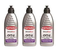 Carlube Cvt-U Continuosly Variable Transmission Gearbox Oil Fluid 1L X3