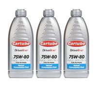 Carlube Driveline 75W-80 Fully Synthetic Manual Transmission Fluid 1L X3