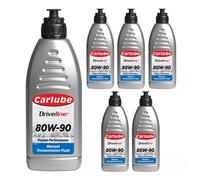 Carlube Driveline Mtf 80W90 Gl4 Manual Transmission Gearbox Fluid Oil 1L X6