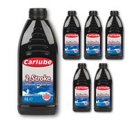 Carlube Endurance Water Cooled 2 Stroke Marine Outboard Engine Motor Oil 1L X6