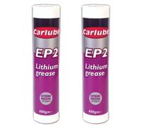 Carlube Ep2 Lithium Grease Lubricant Extreme Performance Cartridge 500G X2