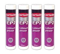 Carlube Ep2 Lithium Grease Lubricant Extreme Performance Cartridge 500G X4