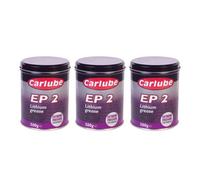 Carlube Ep2 Lithium Lubricant Extreme Pressure Performance Grease 500G X3