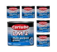 Carlube Lithium 2 Wheel Bearing Multipurpose Grease Corrosion Protection 500G X6