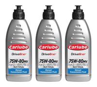 Carlube Mtf780 Mtfu 75W80 Manual Transmission Fluid Gear Oil 1L X3