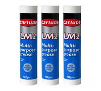 Carlube Multi Purpose Wheel Bearing Lithium Lm2 Based Grease Lubricant 400G X3