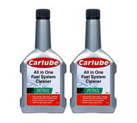 Carlube Petrol Complete Fuel System Cleaner Stripper Treatment Additive 300Ml X2