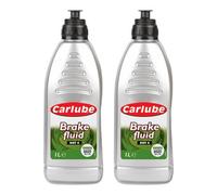Carlube Synthetic Based Dot 4 Brake Fluid 1 Litre X2 Braking System 2 Litres