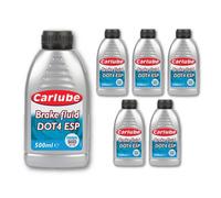 Carlube Synthetic Brake & Clutch Fluid Dot4 Esp Advanced Braking Sys 500Ml X6