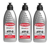 Carlube Transmission Fluid Atf Q Dexron 2 Power Steering Liquid 1L X3