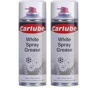 Carlube White Spray Grease 400ml Maintenance Sprays CWS412 (Pack of 2)