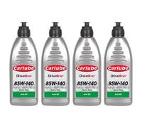 Carlube Xem001 Sae 85W-140 Heavy Duty Gear Axle Oil Transmission System 1L X4