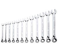 CARLYLE HAND TOOLS Spanner Set - Reverse Ratcheting - Metric - 12 Piece - RWR612