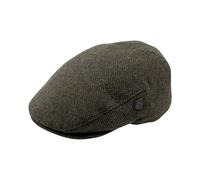 Carlyle Heath & Co. Carlyle Heath Jumbo Herringbone Flat Cap - Large - Brown Herringbone