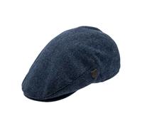 Carlyle Heath & Co. Carlyle Heath Jumbo Herringbone Flat Cap - Medium - Blue Herringbone