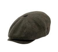 Carlyle Heath & Co. Carlyle Heath Jumbo Herringbone Newsboy Cap - XL - Brown Herringbone