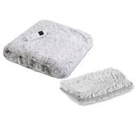 Carman Electric Heated Blanket with Spa Rechargeable Hot Water Bottle in Grey Carman Grey
