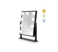 Carman Hollywood 9 Bulb Mirror Metal In Black Black