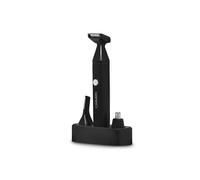 Carmen C81277 Signature 3-in-1 Grooming Kit, Nose, Beard & Eyebrow Timer, Washable Heads, Battery Operated, Graphite and Silver