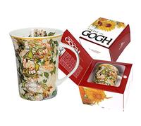 CARMANI - Porcelain Mug Decorated with 'Roses' by Vincent Van Gogh 350ml